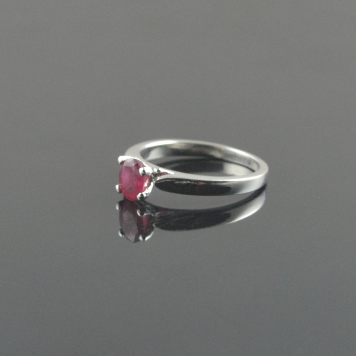 Natural 925 Sterling Silver Ruby Oval Ring | Save 33% - Rajasthan Living 6