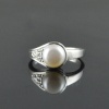 Natural 925 Sterling Silver White Pearl/Zircon Round Ring | Save 33% - Rajasthan Living 14