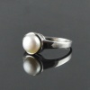 Natural 925 Sterling Silver White Pearl/Zircon Round Ring | Save 33% - Rajasthan Living 19