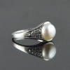 Natural 925 Sterling Silver White Pearl/Zircon Round Ring | Save 33% - Rajasthan Living 22