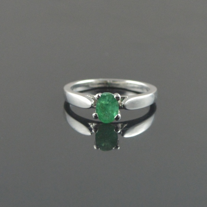 Natural 925 Sterling Silver Emerald  Oval Ring | Save 33% - Rajasthan Living 5