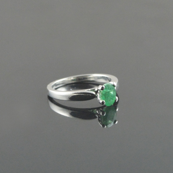 Natural 925 Sterling Silver Emerald  Oval Ring | Save 33% - Rajasthan Living 12