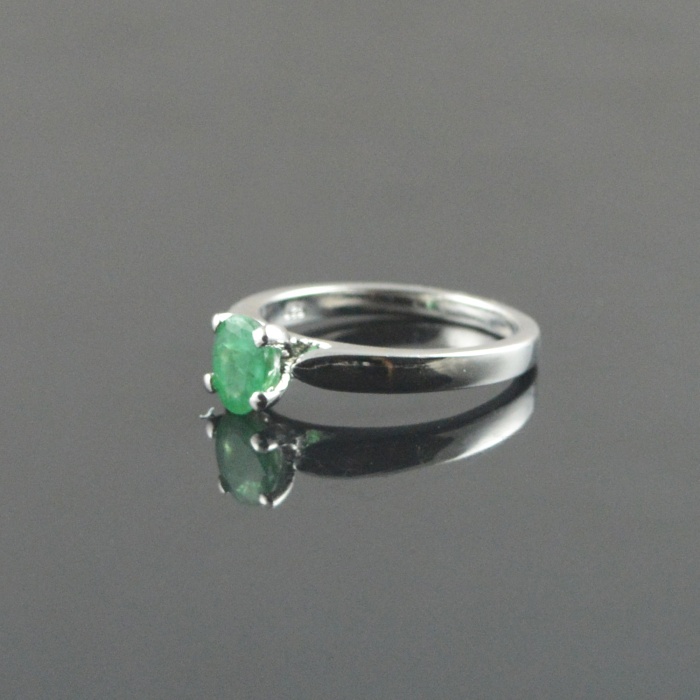 Natural 925 Sterling Silver Emerald  Oval Ring | Save 33% - Rajasthan Living 6