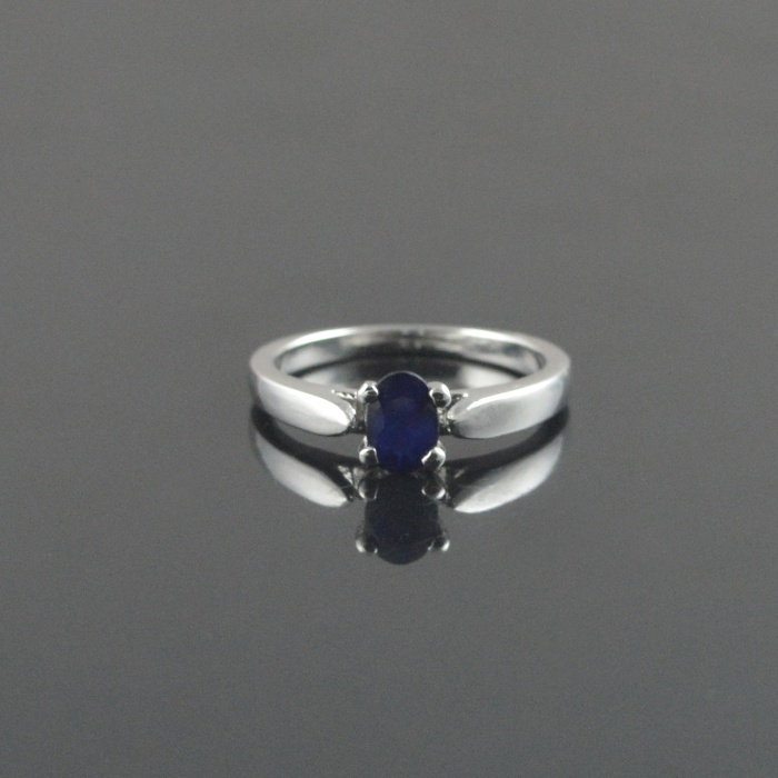 Natural 925 Sterling Silver Sapphire Oval Ring | Save 33% - Rajasthan Living 5