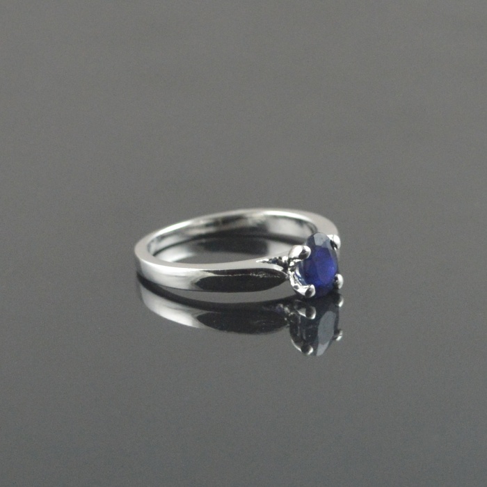 Natural 925 Sterling Silver Sapphire Oval Ring | Save 33% - Rajasthan Living 11