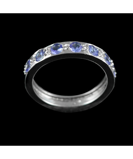 Natural 925 Sterling Silver Tanzanite Round Ring | Save 33% - Rajasthan Living 7