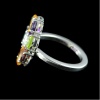 Natural 925 Sterling Silver Garnet, Peridot, Amethyst, Citrine, Blue Topaz, cz Pear Ring | Save 33% - Rajasthan Living 10