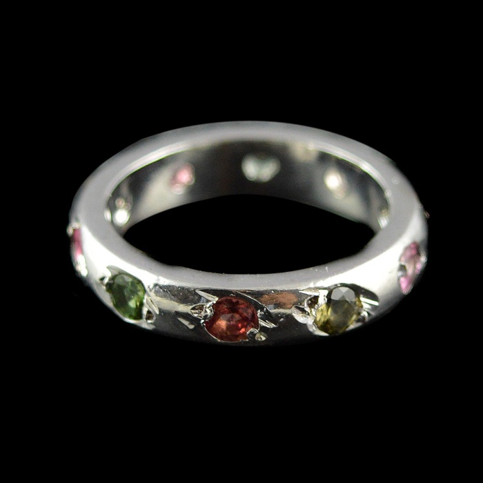 Natural 925 Sterling Silver Tourmaline  Round Ring | Save 33% - Rajasthan Living 5