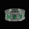 Natural 925 Sterling Silver Emerald & White cz  Round Ring | Save 33% - Rajasthan Living 14