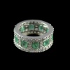 Natural 925 Sterling Silver Emerald & White cz  Round Ring | Save 33% - Rajasthan Living 13