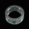 Natural 925 Sterling Silver Emerald & White cz  Round Ring | Save 33% - Rajasthan Living 12