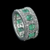 Natural 925 Sterling Silver Emerald & White cz  Round Ring | Save 33% - Rajasthan Living 10