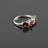 Natural 925 Sterling Silver Garnet/Zircon Round Ring | Save 33% - Rajasthan Living 21