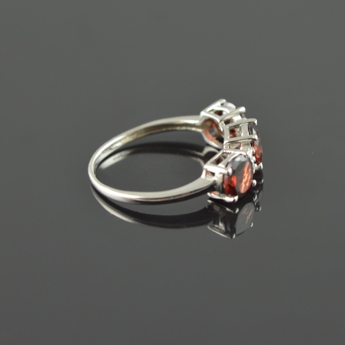 Natural 925 Sterling Silver Garnet/Zircon Round Ring | Save 33% - Rajasthan Living 11