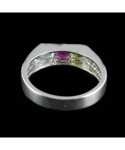 Natural 925 Sterling Silver Tourmaline  Round Ring | Save 33% - Rajasthan Living 3