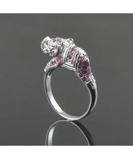 Natural 925 Sterling Silver Ruby/precious .90 mm Round Ring | Save 33% - Rajasthan Living 5