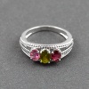 Natural 925 Sterling Silver Tourmaline & White cz Oval Ring | Save 33% - Rajasthan Living 8