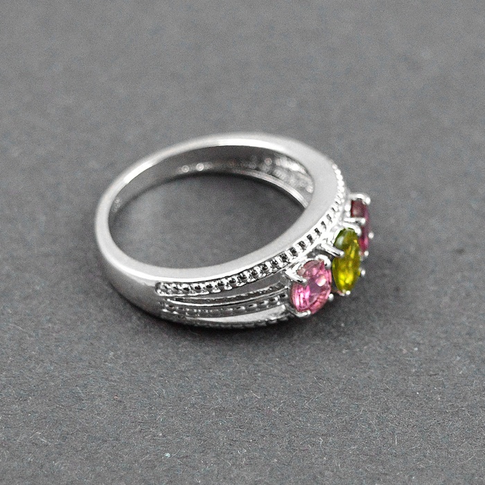 Natural 925 Sterling Silver Tourmaline & White cz Oval Ring | Save 33% - Rajasthan Living 7