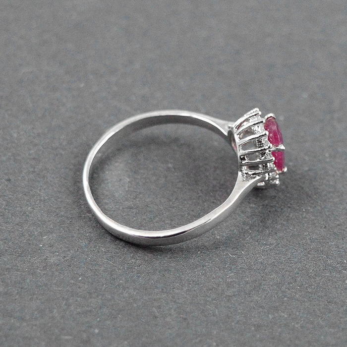 Natural 925 Sterling Silver Ruby, cz Oval Ring | Save 33% - Rajasthan Living 6