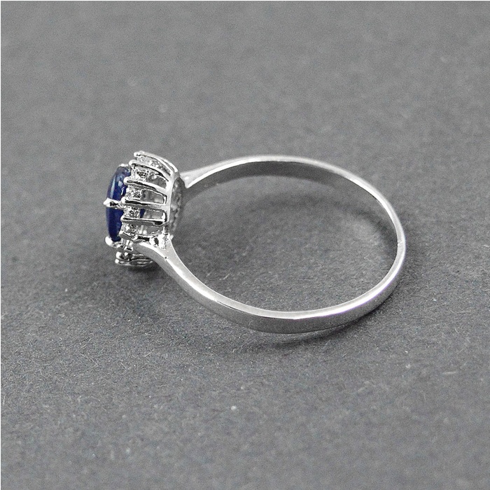 Natural 925 Sterling Silver Sapphire, cz Oval Ring | Save 33% - Rajasthan Living 8