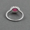 Natural 925 Sterling Silver Ruby, cz Round Ring | Save 33% - Rajasthan Living 12