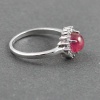 Natural 925 Sterling Silver Ruby, cz Round Ring | Save 33% - Rajasthan Living 11