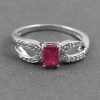 Natural 925 Sterling Silver Ruby, cz Octagon Ring | Save 33% - Rajasthan Living 9