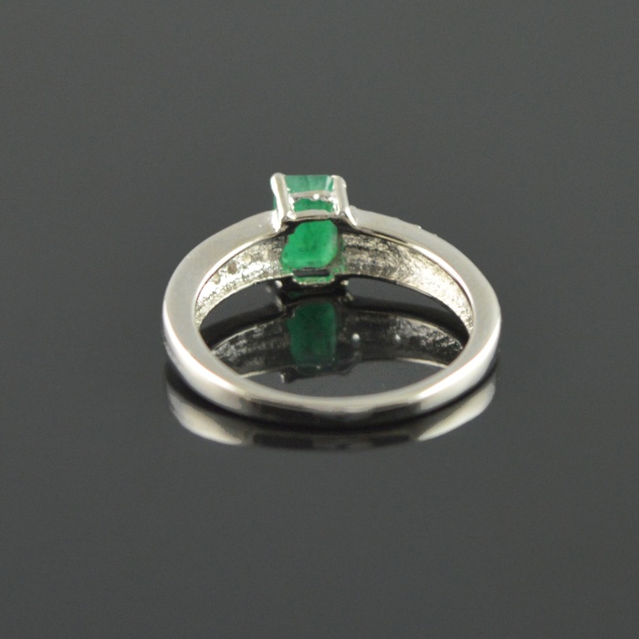 Natural 925 Sterling Silver Emerald/Zircon Octagon Ring | Save 33% - Rajasthan Living 10