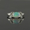 Natural 925 Sterling Silver Opal/Zircon Oval Ring | Save 33% - Rajasthan Living 12