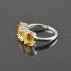 Natural 925 Sterling Silver Citrine/Zircon Octagon Ring | Save 33% - Rajasthan Living 22