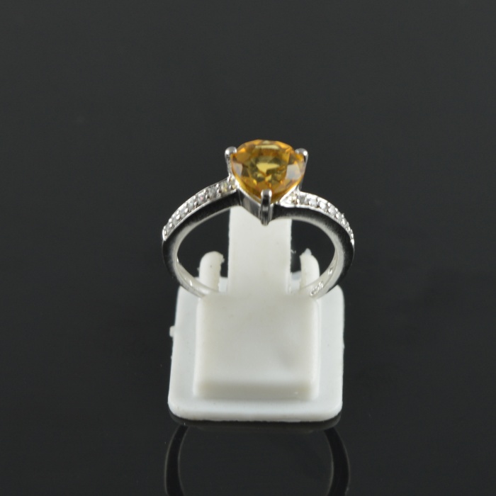 Natural 925 Sterling Silver Citrine/Zircon Pan Ring | Save 33% - Rajasthan Living 10