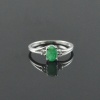 Natural 925 Sterling Silver Emerald/Zircon Oval Ring | Save 33% - Rajasthan Living 14