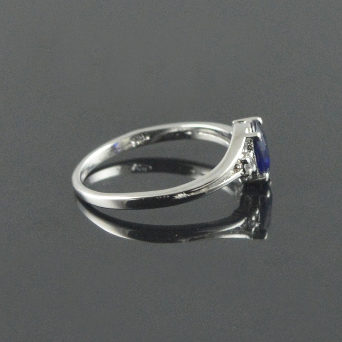 Natural 925 Sterling Silver Diffuse Sapphire/Zircon Oval Ring | Save 33% - Rajasthan Living 8