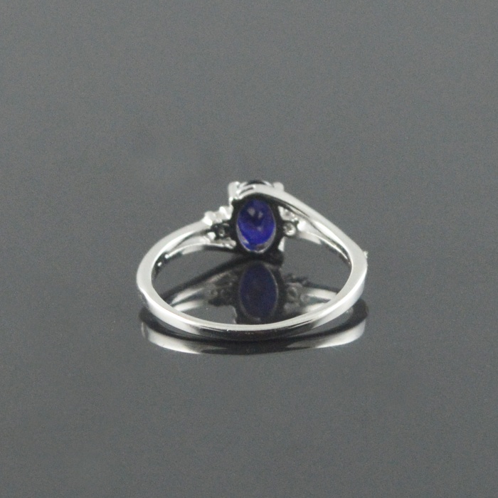 Natural 925 Sterling Silver Diffuse Sapphire/Zircon Oval Ring | Save 33% - Rajasthan Living 11