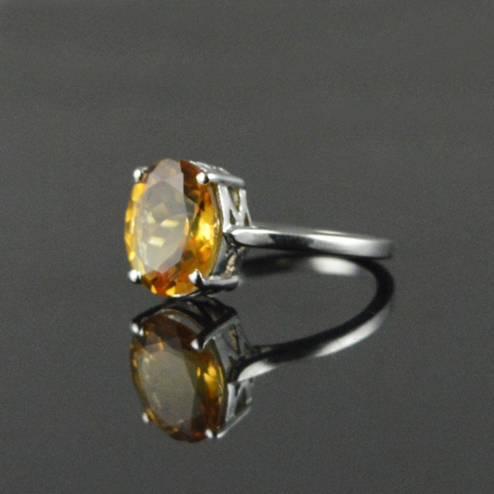 Natural 925 Sterling Silver Citrine Oval Ring | Save 33% - Rajasthan Living 11