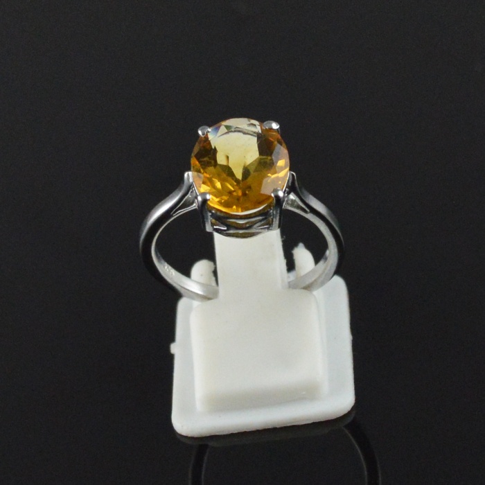 Natural 925 Sterling Silver Citrine Oval Ring | Save 33% - Rajasthan Living 10