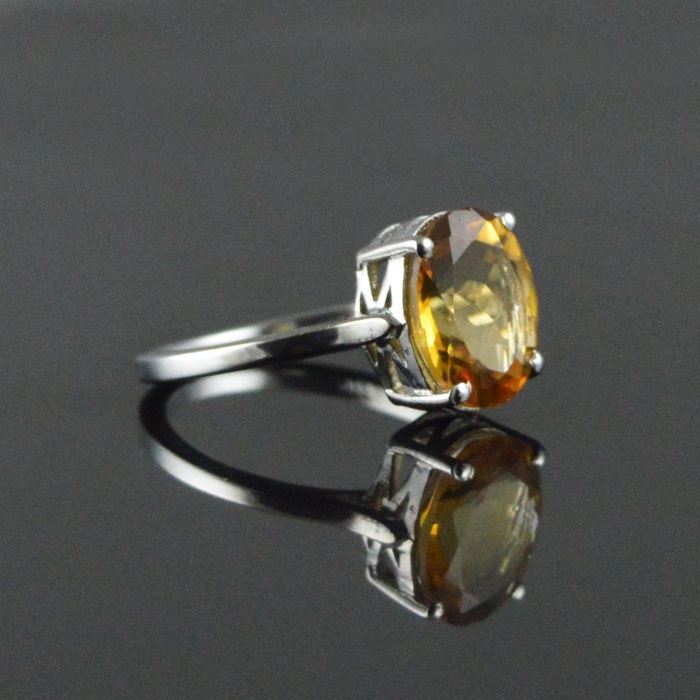 Natural 925 Sterling Silver Citrine Oval Ring | Save 33% - Rajasthan Living 9