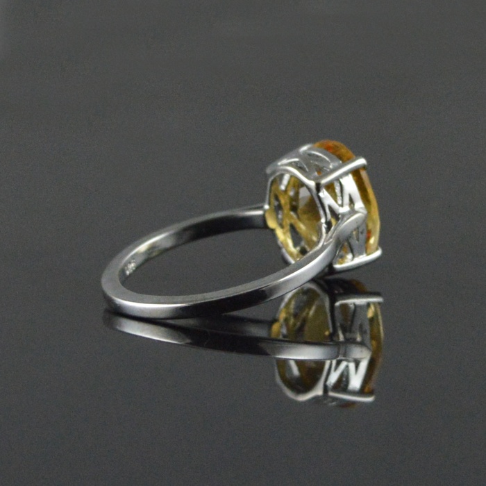 Natural 925 Sterling Silver Citrine Oval Ring | Save 33% - Rajasthan Living 7