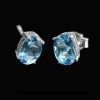 Natural Blue Topaz 925 Sterling Silver Stud Earrings | Save 33% - Rajasthan Living 7