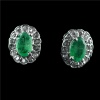 Natural Emerald & White Cz 925 Sterling Silver Stud Earrings | Save 33% - Rajasthan Living 7