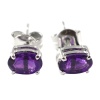 Natural Amethyst 925 Sterling Silver Stud Earrings | Save 33% - Rajasthan Living 8