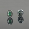 Natural Emerald, Zircon 925 Sterling Silver Stud Earrings | Save 33% - Rajasthan Living 10