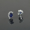 Natural Deffuse Sapphire/ Zircon 925 Sterling Silver Stud Earrings | Save 33% - Rajasthan Living 8