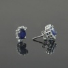 Natural Deffuse Sapphire/ Zircon 925 Sterling Silver Stud Earrings | Save 33% - Rajasthan Living 10