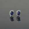 Natural Deffuse Sapphire/ Zircon 925 Sterling Silver Stud Earrings | Save 33% - Rajasthan Living 9