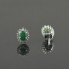 Natural Emerald, Zircon 925 Sterling Silver Stud Earrings | Save 33% - Rajasthan Living 8