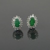 Natural Emerald, Zircon 925 Sterling Silver Stud Earrings | Save 33% - Rajasthan Living 9