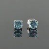 Natural Blue Topaz/Zircon 925 Sterling Silver Stud Earrings | Save 33% - Rajasthan Living 10