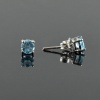 Natural Blue Topaz/Zircon 925 Sterling Silver Stud Earrings | Save 33% - Rajasthan Living 9