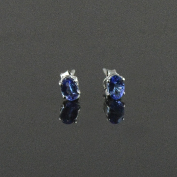 Natural Tenzanite 925 Sterling Silver Stud Earrings | Save 33% - Rajasthan Living 6